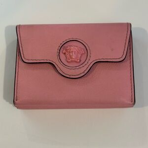 Versace Pink Wallet with Circular Emblem